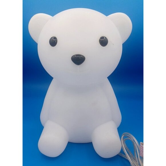Glowing 14" Led Blow Molded Nightlight Lamp White Polar Teddy Bear Vtg Target - Picture 2 of 7